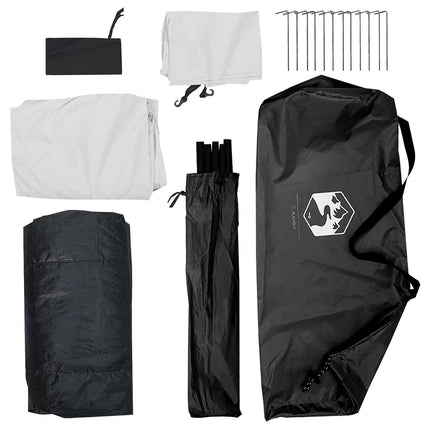 Camping telt 4-personers Hvid Blackout Polyester og Stål