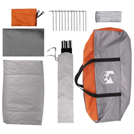 Camping telt Grå og orange 6-personers Polyester og Stål