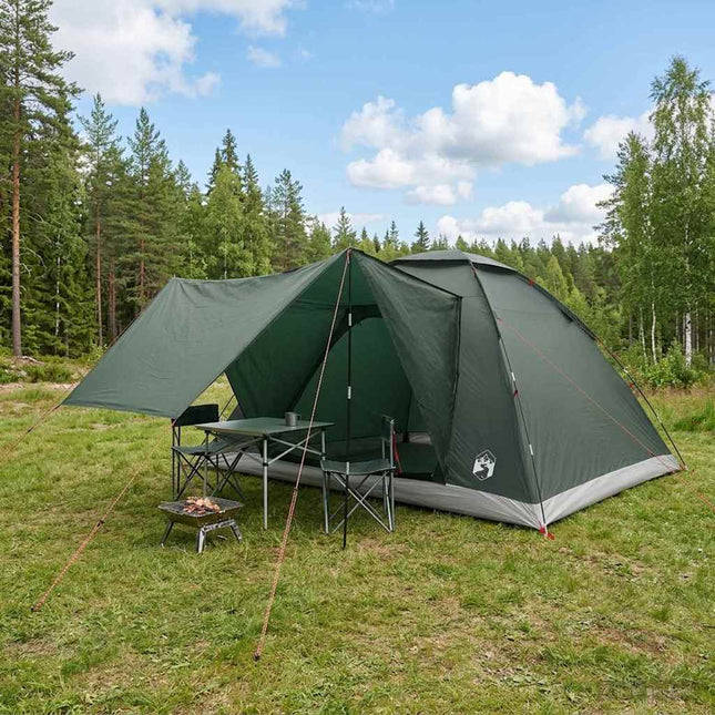Camping telt 6-personers Army Grøn Polyester og Stål