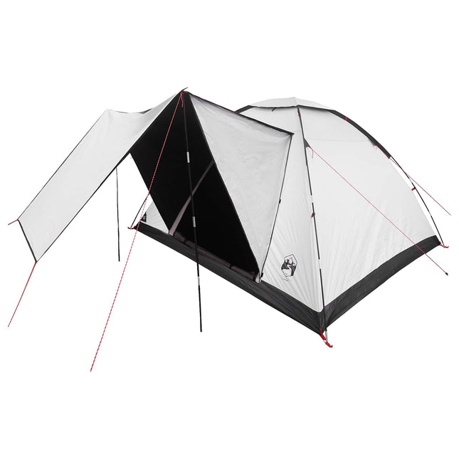 Camping telt 6-personers Hvid Blackout Polyester og Stål