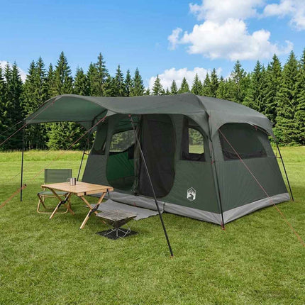 Tunneltelt Army Grøn 366 x 244 x 198 cm Polyester og Stål