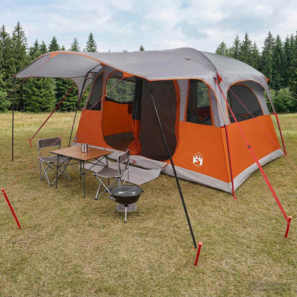 Tunneltelt Grå og orange 427 x 305 x 205 cm Polyester og Stål