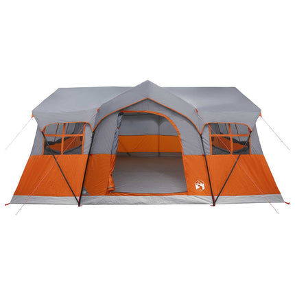Familietelt Grå og orange 487 x 340 x 216 cm Polyester og Stål