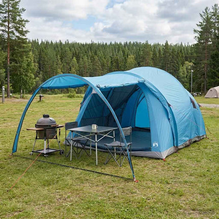 Tunneltelt med tag Blå 370 x 275 x 210 cm Polyester og Stål