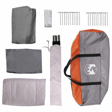 Tunneltelt Grå og orange 370 x 275 x 210 cm Polyester og Stål