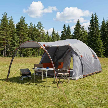 Tunneltelt Grå og orange 370 x 275 x 210 cm Polyester og Stål