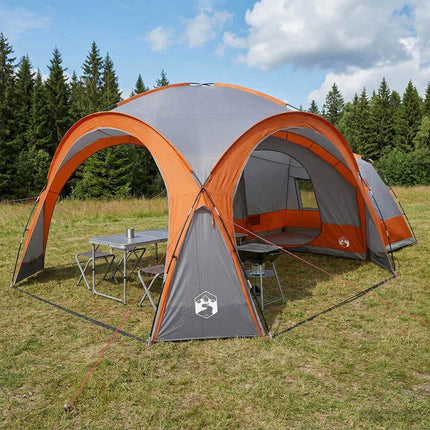 Side Telt Grå og orange 410 x 410 x 250 cm Polyester og Stål