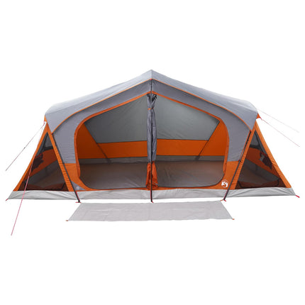 Hyttetelt Grå og orange 480 x 273 x 205 cm Polyester og Stål