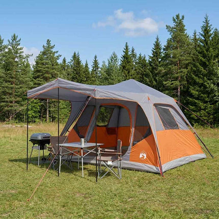 Familietelt Grå og orange 305 x 275 x 190 cm Polyester og Stål