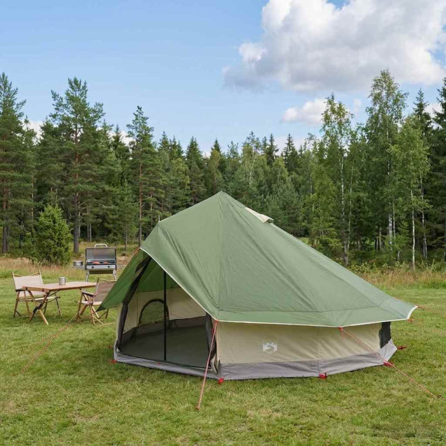 Tipi telt 18-personers Grøn Polyester og Stål