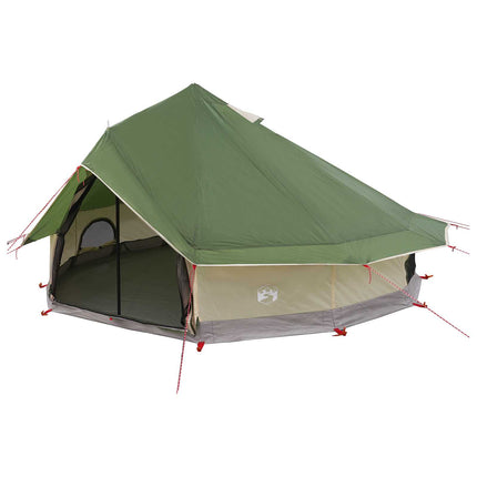 Tipi telt med tag Grøn 700 x 700 x 395 cm Polyester og Stål