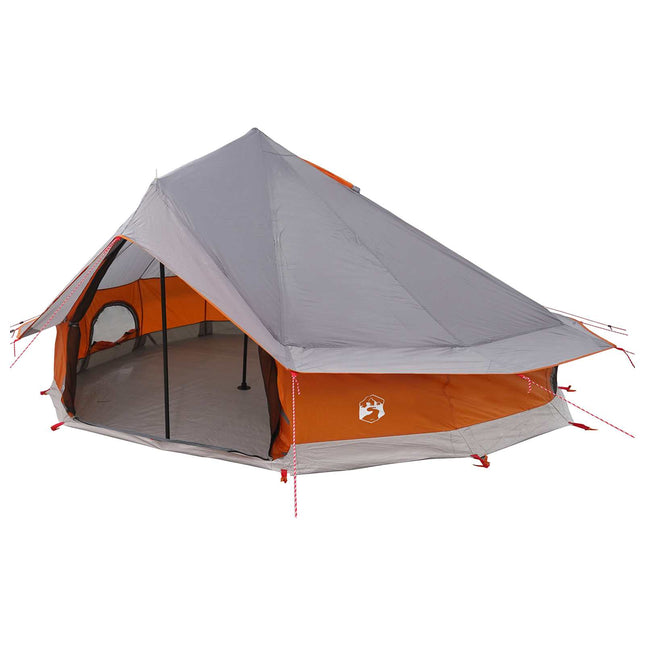 Tipi telt 18-personers Grå og orange Polyester og Stål