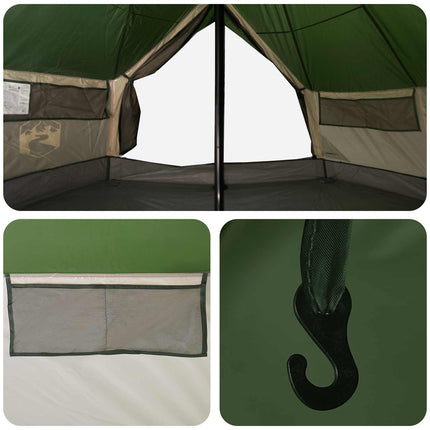 Tipi telt med tag Grøn 800 x 800 x 430 cm Polyester og Stål