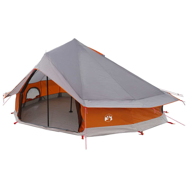 Tipi telt 20-personers Grå og orange Polyester og Stål