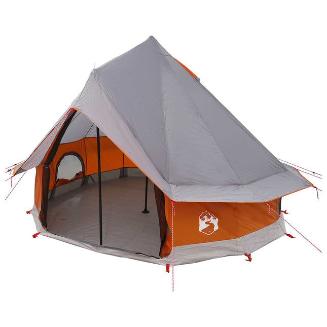 Tipi telt 4-personers Grå og orange Polyester og Stål