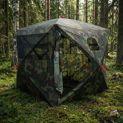 Jagttelt Camouflage 143 x 143 x 165 cm Polyester og Stål