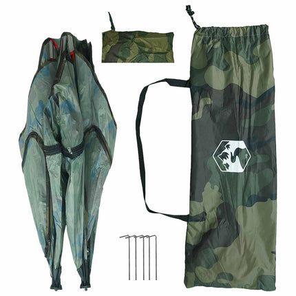 Jagttelt Camouflage 145 x 145 x 150 cm Polyester og Stål