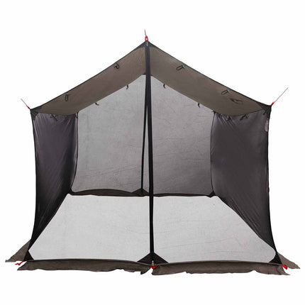 Camping tarp med mesh vægge Brun Grå 340 x 260 x 220 cm