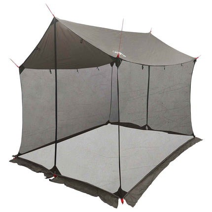 Camping tarp med mesh vægge Brun Grå 270 x 210 x 210 cm