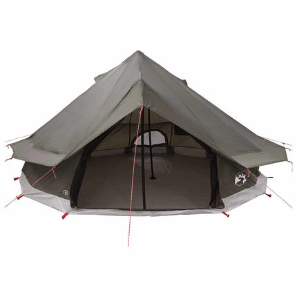 Tipi telt med tag Brun Grå 700 x 700 x 395 cm Polyester og Stål