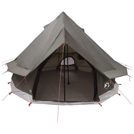 Tipi telt med tag Brun Grå 250 x 250 cm Polyester og Stål