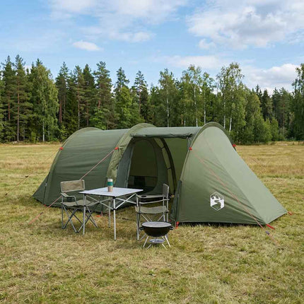 Tunneltelt Olivengrøn 410 x 175 x 105 cm Polyester og Stål