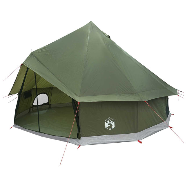 Tipi telt 6-personers Olivengrøn Polyester og Stål