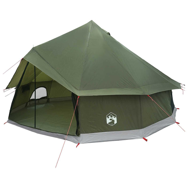 Tipi telt 8-personers Olivengrøn Polyester og Stål