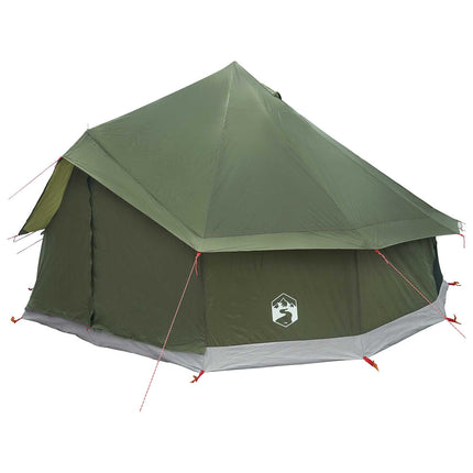 Tipi telt Olivengrøn 400 x 400 x 250 cm Polyester og Stål