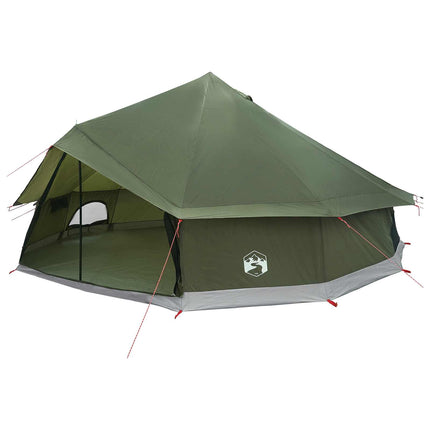 Tipi telt Olivengrøn 600 x 600 x 350 cm Polyester og Stål