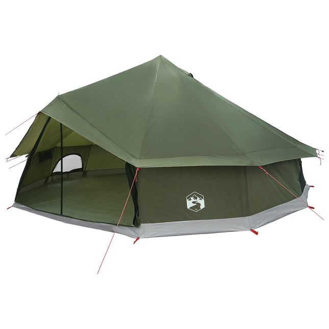 Tipi telt 12-personers Olivengrøn Polyester og Stål