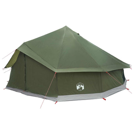 Tipi telt Olivengrøn 600 x 600 x 350 cm Polyester og Stål