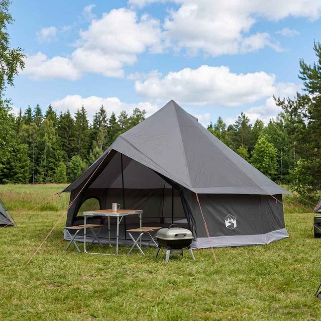 Tipi telt 12-personers Brun Grå Polyester og Stål