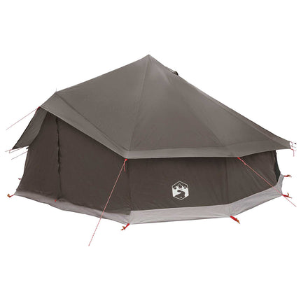 Tipi telt med tag Brun Grå 600 x 600 x 350 cm Polyester og Stål