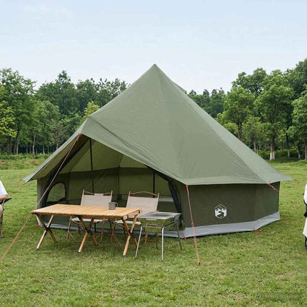 Tipi telt Olivengrøn 500 x 500 x 300 cm Polyester og Stål