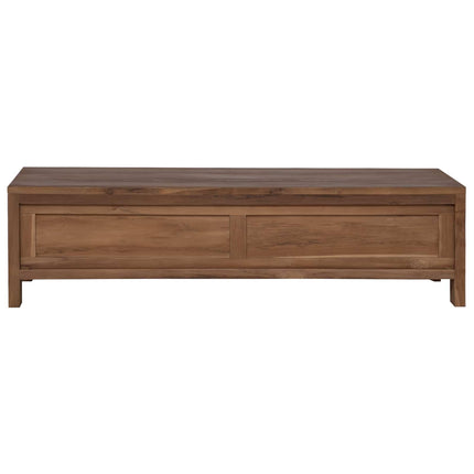 TV-skab 110 x 30 x 30 cm Massiv Teaktræ Naturfarvet