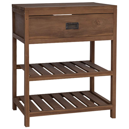 Badeværelsesskab Naturfarvet 60 x 45 x 75 cm Massiv Teaktræ