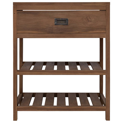Badeværelsesskab Naturfarvet 60 x 45 x 75 cm Massiv Teaktræ