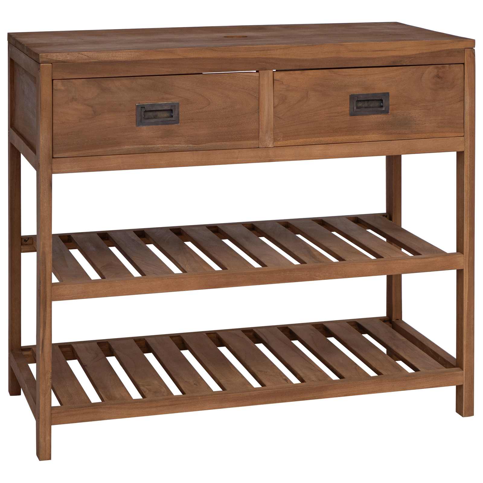 Badevrelsesskab Naturfarvet 90 x 45 x 75 cm Massiv Teaktr