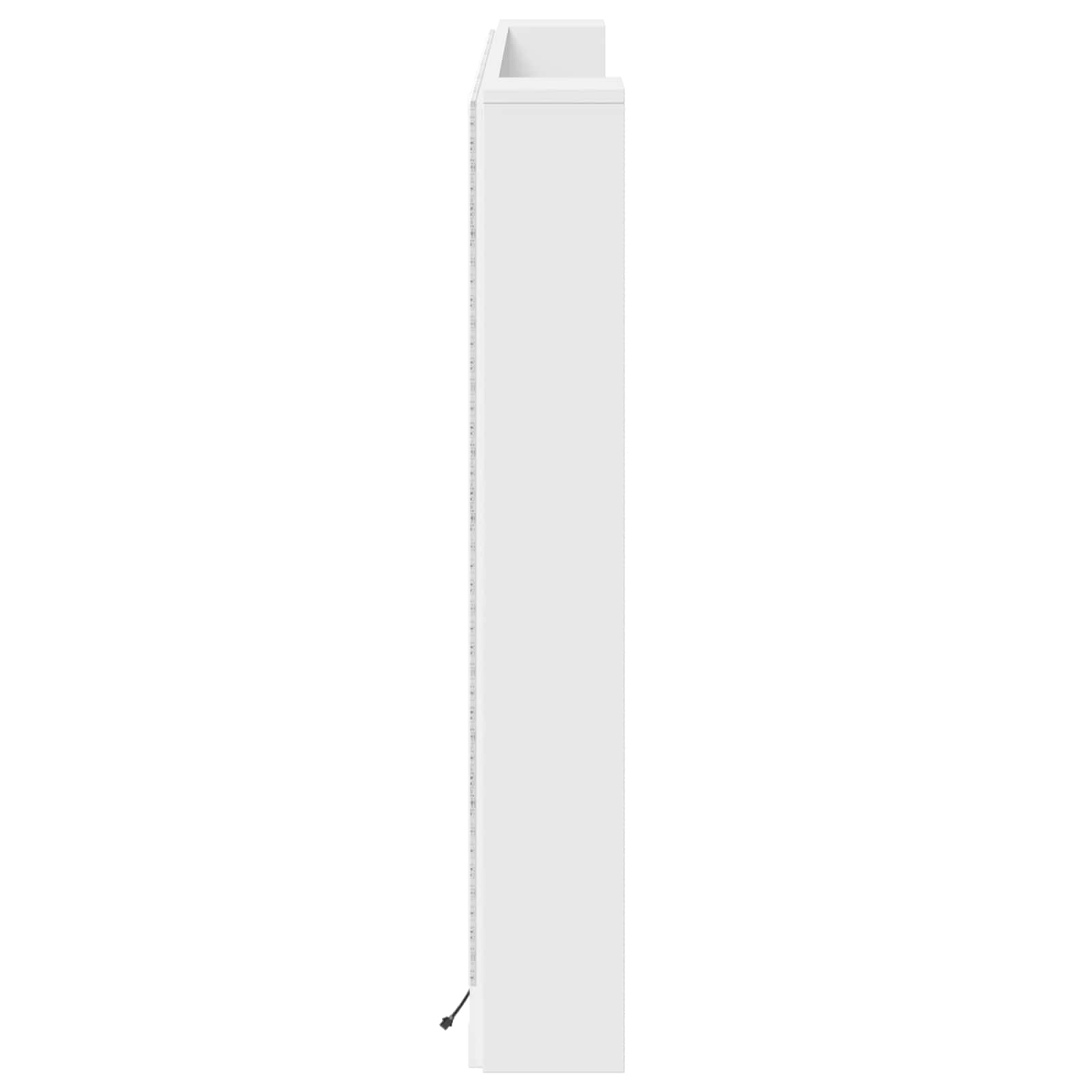 Hovedgærde kabinet med LED med hylde Hvid 160 x 16,5 x 103,5 cm