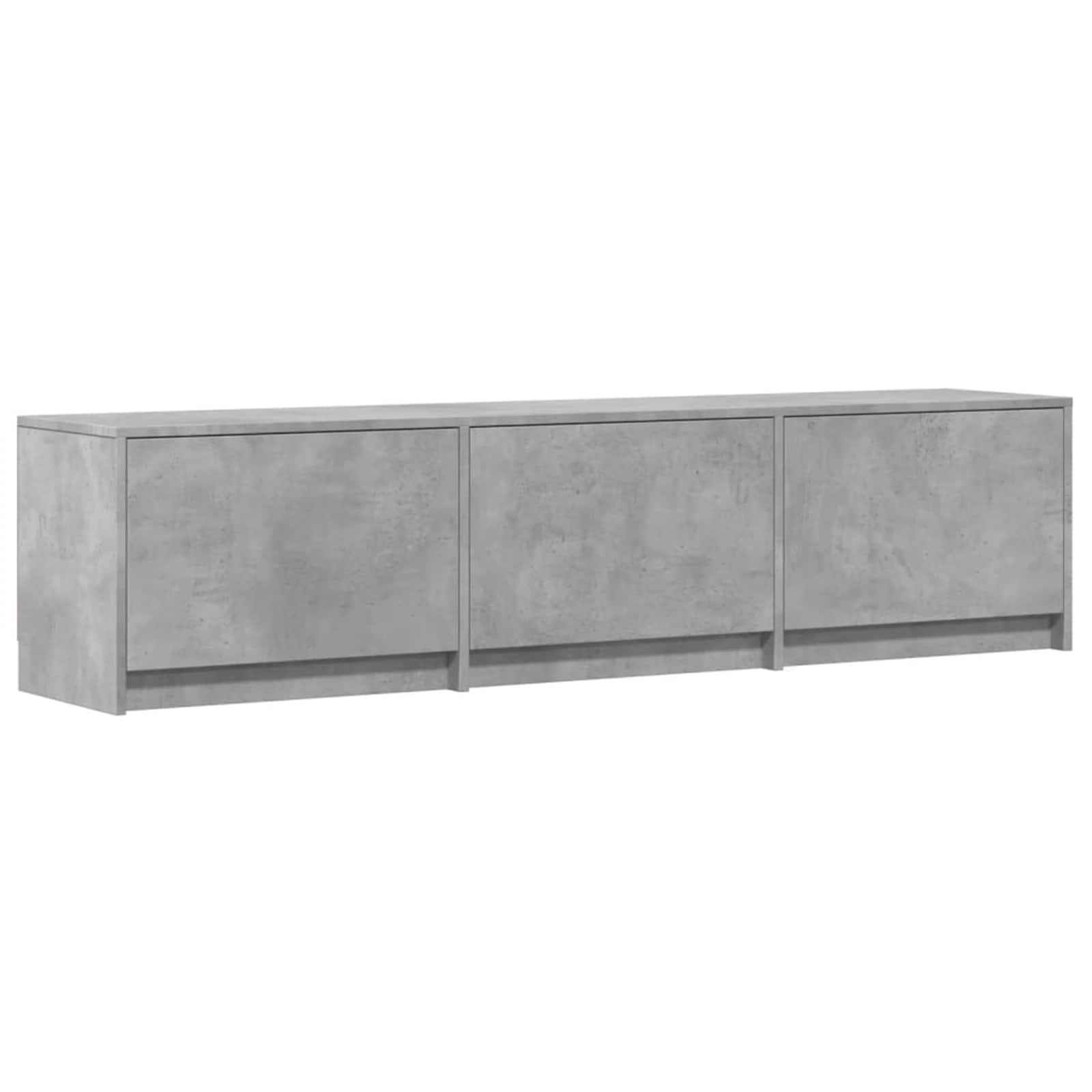 TV-skab med LED Beton 165 x 34 x 40 cm Konstrueret træ