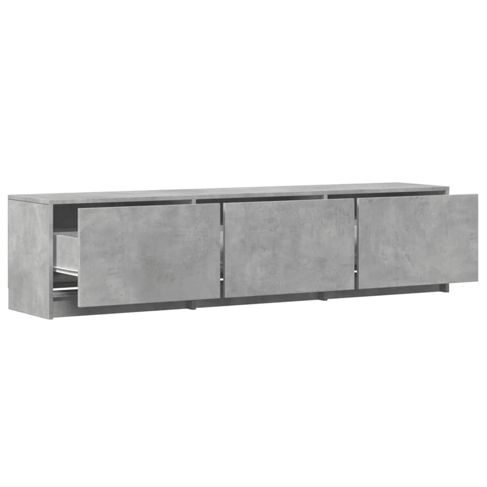 TV-skab med LED Beton 165 x 34 x 40 cm Konstrueret træ