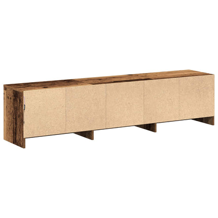 TV-skab med LED Gammelt træ 165 x 34 x 40 cm Konstrueret træ