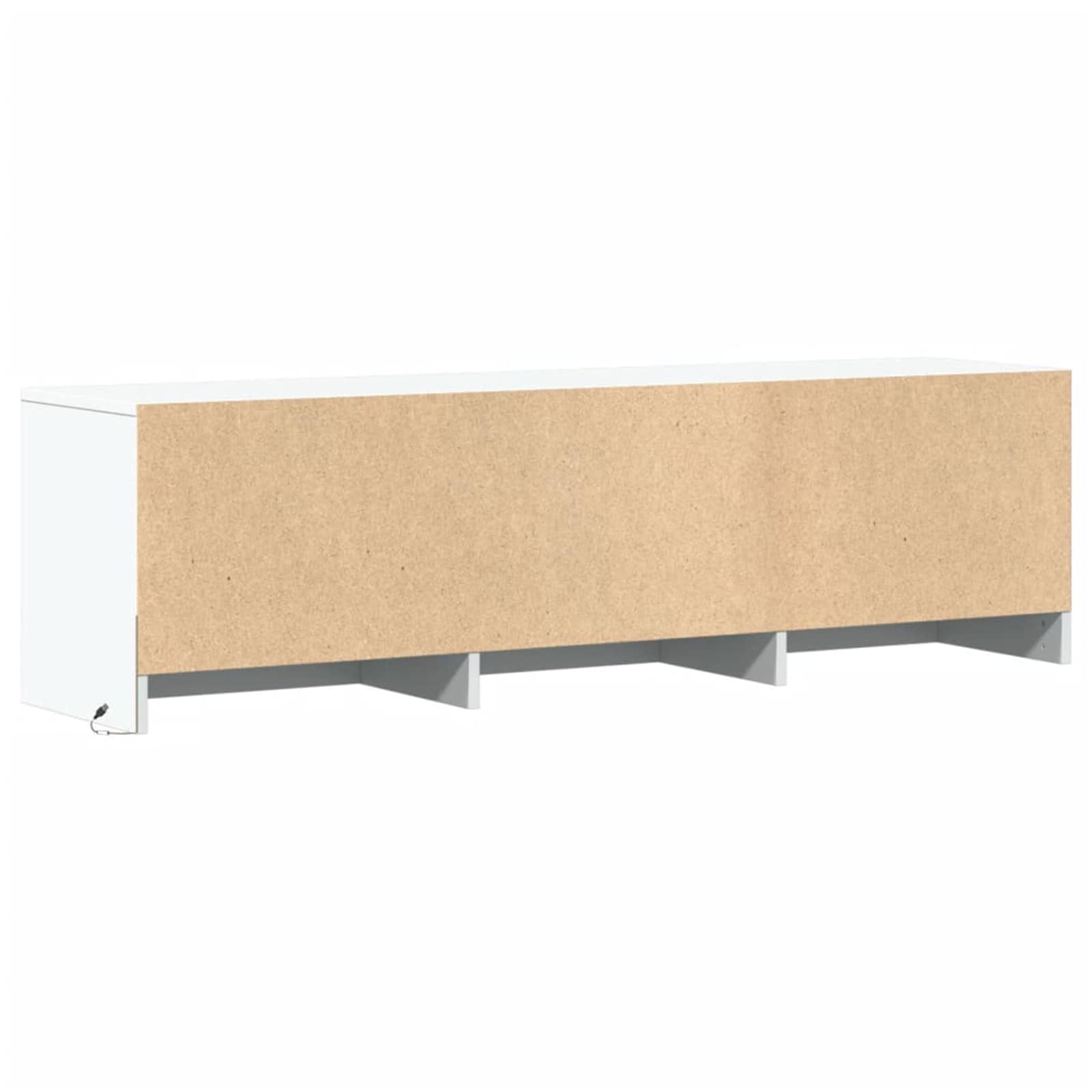 TV-skab med LED Hvid 140 x 34 x 40 cm Konstrueret træ