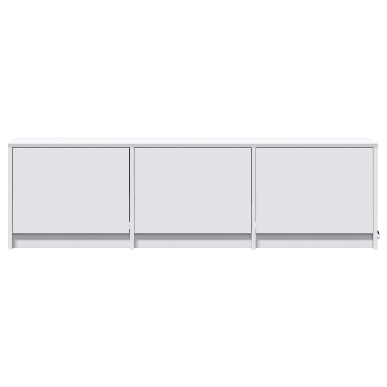 TV-skab med LED Hvid 140 x 34 x 40 cm Konstrueret træ