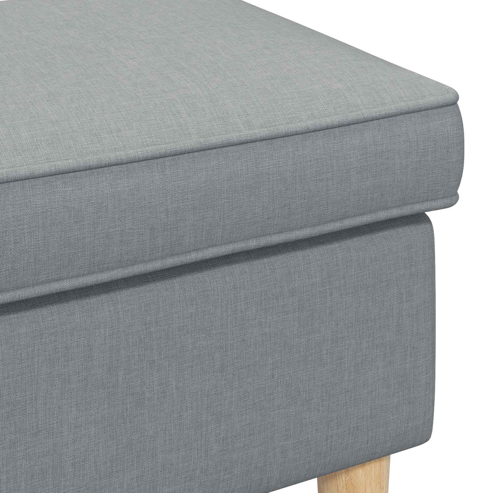 Fodskammel Lysegrå 55 x 35 x 41 cm Polyester