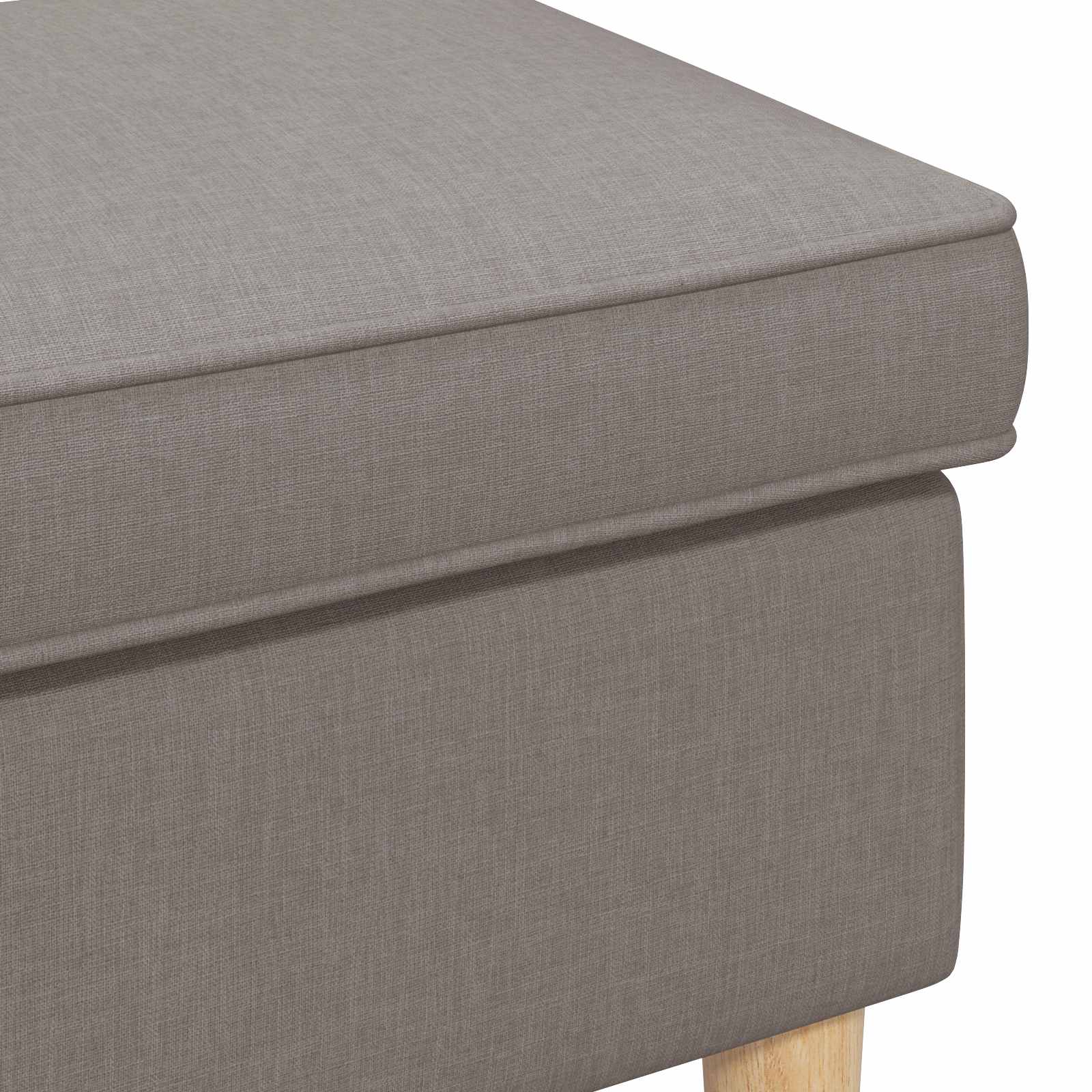Fodskammel Gråbrun 55 x 35 x 41 cm Polyester