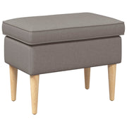 Fodskammel Gråbrun 55 x 35 x 41 cm Polyester