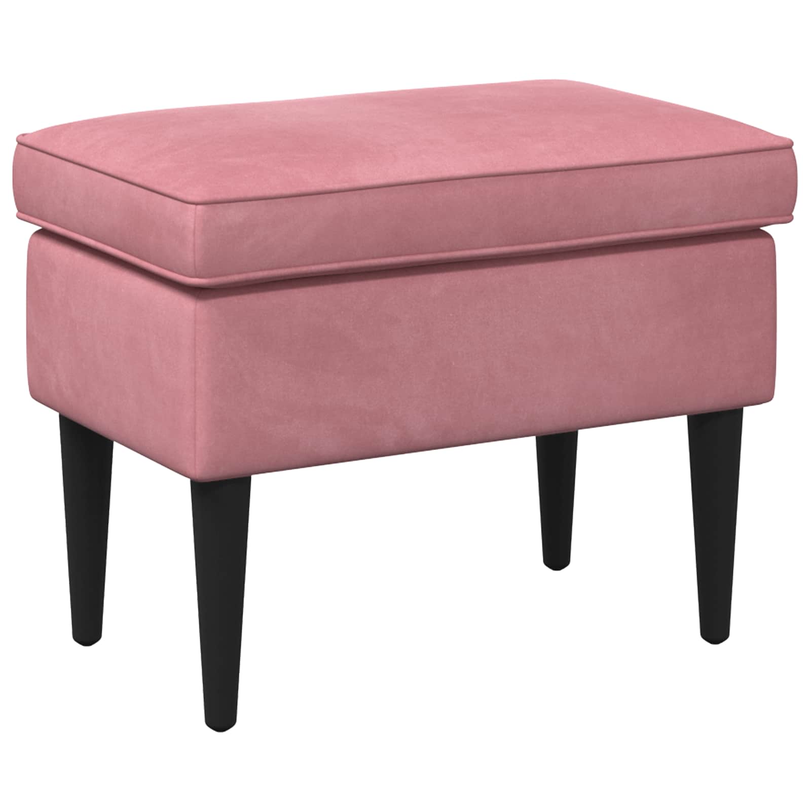 Fodskammel Lyserød 55 x 35 x 41 cm Fløjl