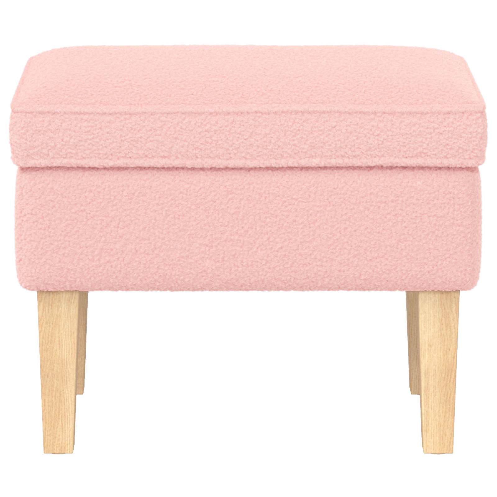 Fodskammel Lyserød 55 x 35 x 41 cm Bouclé